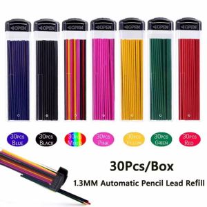 MAJESTICX 30pcs/Box Colored Automatic Pencil Lead Refill Replaceable 1.3mm Mechanical Pencil Replacement Refill Multifunctional Mechanical Pencil Lead School Writing Supplies Accessories