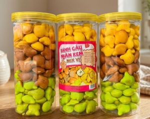 Bánh_Gấu mix 3 vị lon lớn siêu chất lượng HŨ 500G