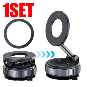 Double-sided Magnetic Vacuum Adsorption Car Phone Holder  360° Rotatable Vacuum Suction Cup Car Phone Stand Foldable Car Navigation Holder
