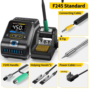 FNIRSI DWS-200 200W Power Repaid Heating Soldering Iron Staion C210 C245 Solder Iron Handle Electronic Welding Rework Station