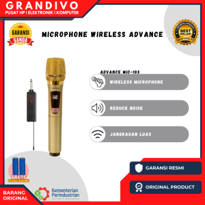 Microphone Wireless Advance MIC-103 Garansi Resmi - Grandivo
