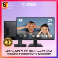 MSI PRO MP252 / MP275 BUSINESS PRODUCTIVITY MONITORS 24.5" / 27" IPS FHD/100Hz/1MS MPRT /EYESERGO EYE CARE FLIKER FREE/BUILT-IN SPEAKER) 3YRS WARRANTY. 