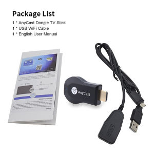 Phone/laptop/Tablet to TV Display Wireless Wifi HDMI Display Dongle Receiver Adaptor AnyCast Miracast 1080P M2 Plus HDMI Cable