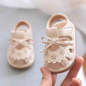 Sandal Flat Korea Anak Cewe/ Sepatu Sandal Bayi Motif Renda Pita / Flatshoes anak perempuan D25 LYME