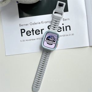 Silicone Strap +case For Apple Watch Ultra 49 44 40 45 41 38 42mm Breathable Bracelet cover for iWatch Ultra 9 4 5 6 SE 7 8