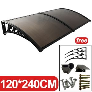 【Windproof LV.12】99% Waterproof Anti-UV Awning Canopy with Sturdy Bracket Heavy Duty Sunshade Canopy Roofing for Outdoor Patio Garden Backyard UV Protection Shelter for Party Camping