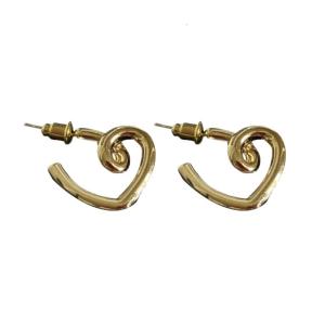 Concave Convex Irregular Heart Earrings for Women Lightweight Alloy Ear Studs Accessory Earwear Accessories for Party