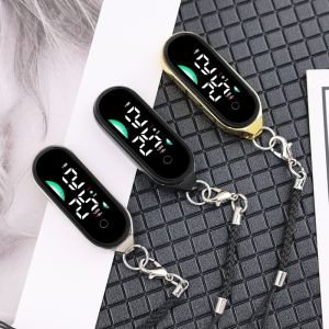 Luminous Childrens Watch Creative Hanging Rope Portable Pendant LED Touch Screen Time Display Student Digital Watch