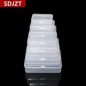 [COD] SDJZT กล่องพลาสติกใสสี่เหลี่ยม10ชิ้นกล่องเก็บเครื่องเขียนการ์ดเครื่องประดับกล่องเก็บของชิ้นเล็ก