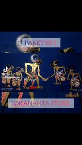 WAYANG KULIT BAHAN DUPLEK TOKOH MAINAN WAYANG PANDAWA