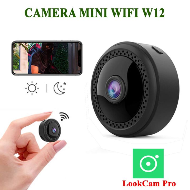 Camera mini Wifi W12 FullHD 1080p giám sát, hồng ngoại quay ban đêm ...