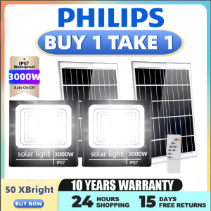 3000W BUY 1 TAKE 1Solar Light Outdoor LED Solar Flood Ligh ts Waterproof IP67 Street Lamp