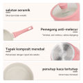 Ecowin Cookware Peach Series Pink Ceramic Non-stick Milk Pan Periuk susu Saucepan Suitable for All Stoves(Gas & Electric & Induction & Ceramic). 
