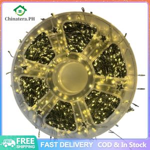 LED Cluster Fairy Lights Warm White Cluster String Light with Auto Timer String Light Waterproof for Christmas Tree Plant Bedroom Garden