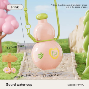 880ml Water BottleGirls High Value Gourd Water CupLarge Capacity with Outdoor Portable Water BottleSport Water Bottle