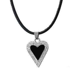 Fashionable Alloy Necklace Pentastar Charm Clavicle Chains Versatile Leather Rope Chokers Accessory for Women