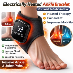 Electric Heated Ankle Massager Rehabilitation Vibrating Massager Warm Hot Compress Ankle Support Brace Relax Relieve Pain Fatigue Foot Ankle Protector