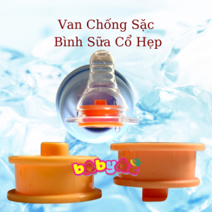 Van Chống Sặc Bình Sữa Cổ Hẹp gắn được cho bình sữa cổ hẹp thông dụng các loại