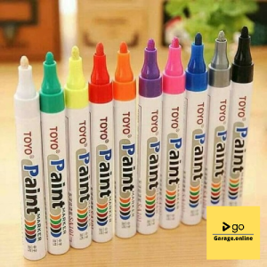 TOYO PUTIH READY - Spidol Ban Anti Air Warna-warni Ban Mobil Jejak Ban Permanen Spidol Cat Grafiti Spidol Berminyak tahan air