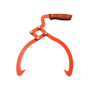 20 Inch Large Lifting Tongs Log Lift Tong with reinforced Wooden Handle for garden use for lumberjac