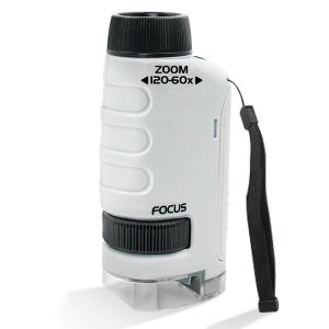 [crystalawaking]Kid Science Experiment Pocket Microscope Lab LED Light 60-120x Lab Handheld Microscope Battery Powered Kids Science Toy