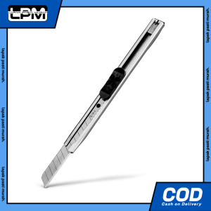 Pisau Cutter Mini Stainlees 12.5cm Pemotong Serbaguna Cutter Besi Kecil Ringan Efektif ATK3011