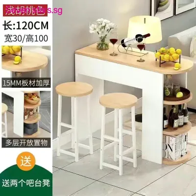 Wall Mounted Bar Counter Home Wine Cabinet Light Luxury Entrance Slate Partition Table Space Saving For HDB