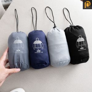 Áo khoác đi đường áo chống nắng nam mũ trùm đầu tặng kèm túi cuộn