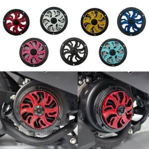Universal Plastic Rotating Center Motorcycle Engine Fan Protector Cover – Decorative Cooling Guard Lightweight Durable 1Pc – For Motorcycle Accessories