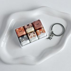 ANANAA Mechanical Anti-stress Toy Pendant 2/3/4/6/9 Keys Keyboard Stress Relief Clicker Relaxing Pass The Time Calming Keychain Keys Children Adults