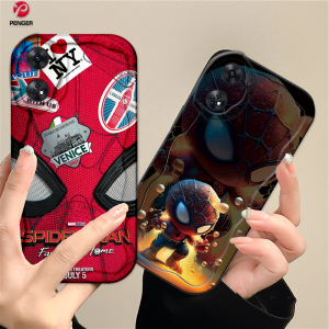 (Lokal Ready) PENGER Casing hp OPPO A17 A17k A16 A16s A54s A16k A16e A12 A5s A7 A11K A1K A57 A77S A53 2020 A3s A12e A33 A31 A52 A92 A54 Reno 8T 4G Reno 5F Keren Kartun Spider-Man 3D Wavy Curved Edge Soft Case
