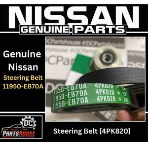 Navara D40 2008-2014 Genuine Nissan Alternator Belt Steering Belt & Alternator Pulley