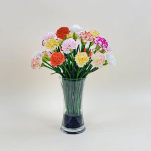 Akara Dokmaii แจกันดอกคาร์เนชั่น ดอกไม้ปลอมพร้อมแจกัน Artificial Carnetion flower vase