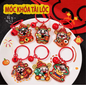 Móc đeo chìa khoá xe máy ô tô hình tài lộc Thần Tài May Mắn Mừng Năm Mới 2024 Thu Hút Tài Lộc Tới Mọi Nhà