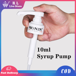 Monin Syrup Pump 10Ml Juice Bottle Dispenser Pump Sauce Pressure Nozzle Pump Bar Kitchen Coffee Accessories White