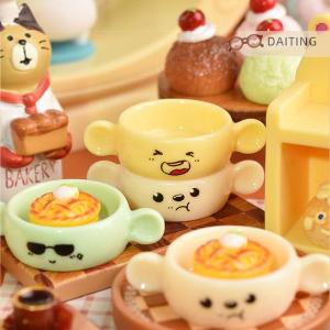 DAITING 5PCS Simulation Miniature Expression Pot DIY Cream Glue Resin Jewelry Accessories Material Handmade Dollhouse Scene Decoration