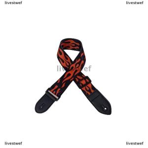 [COD] livestwef Embroidered Guitar Strap Electric Guitar Shoulder Strap 36 Inch Folk Guitar Bag Strap Heat Transfer Printed Piano Strap