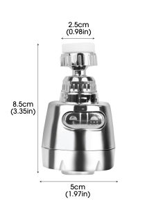 360 Degree Swivel Kitchen Sink Faucet Aerator Splash-Proof Faucet Sprayer 3 Modes Water Saving Tap Faucet Nozzle for Kitchen Bathroom