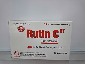 Viên uống Rutin C HT giúp ngăn ngừa chảy máu do tính bền thành mạch kém và tăng cường sức đề kháng cho cơ thể
