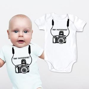 Baby Onesies PH Photographer Career Onesie 0-12 months Newborn Baby Boy Girl Monthly Baby Clothes