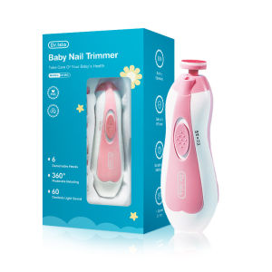 Dr.isla Trimmer Kuku Bayi Elektrik Multifungsi dengan Lampu LED dan 4 Kecepatan - 6 Detachable Heads untuk Usia 0-6 Bulan