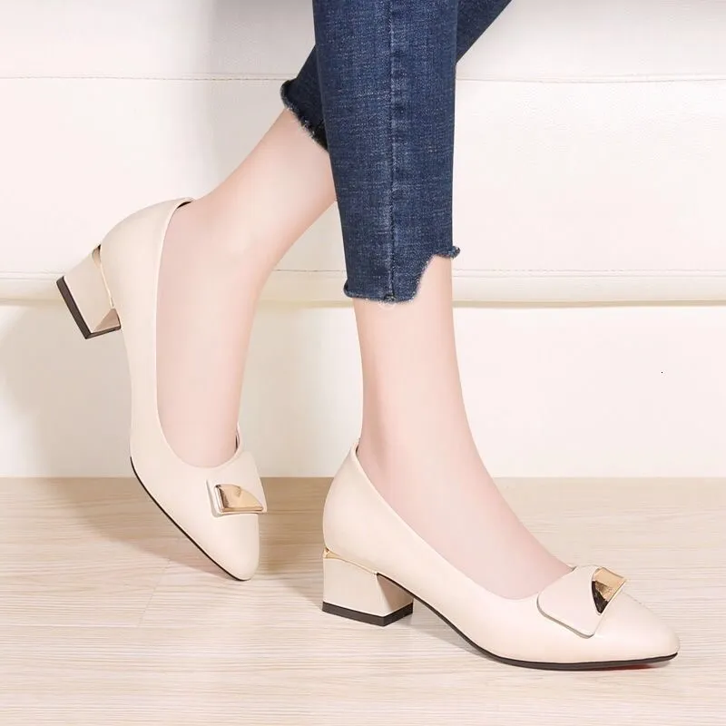 CHGBMOK Clearance Heels for Women Solid Color Front Fish Mouth Thick Heel  Sandals High Heels Shoes 