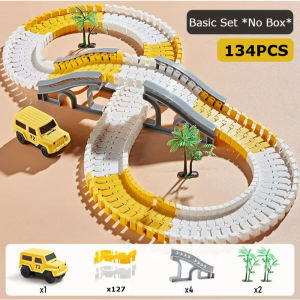 **Malaysia Seller** 416PCS Kids Electric Rail Cars Toy DIY Assemble Assembly Track Kids Toy Mainan kereta Budak Dinosaur