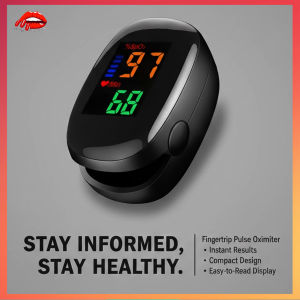 Health Monitor Fingertip Pulse Oximeter for Tracking Blood Oxygen Saturation & Heart Rate (SMH-01)