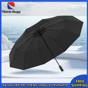 Vktech High-Performance Fully Automatic Umbrella with 16 Ribs Windproof Sun Rain Shield for Everyday Use