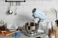 SMEG Stand Mixer SMF02PBUK - Pastel Blue (4.8L/800w) Direct Drive Motor Aluminum Elegant Stylish Quality Design Fancy. 
