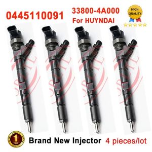 4PCS 0445110092 33800-4A000 Diesel Injector 0445110091 Fuel Nozzle for HUYNDAI 338004A000 0 445 110 091
