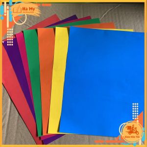 Combo 5 Xấp giấy thủ công không keo/có keo cho học sinh Có Kẻ Caro Khổ 17x22 cm