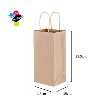 Kraft Brown Paper Bag with Handle | Eco-Friendly Shopping Gift Packaging Takeaway Retail Carrier Bag