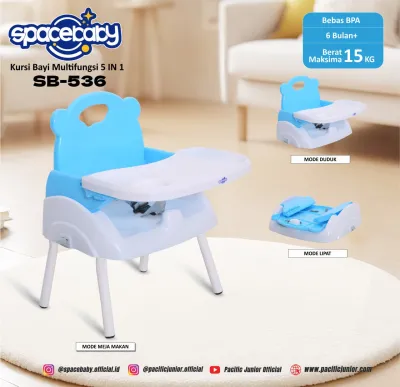 Space Baby SB 518 Booster Seat Chair Kursi Makan Bayi // FOLDING BOOSTER SEAT SB-536 (5 IN 1) SPACEBABY // FOLDING BOOSTER SEAT SB-538 KURSI ANAK